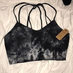 Tie dye strappy crop top